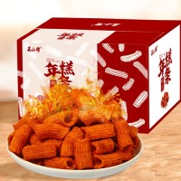 晏小鐸 韓式年糕條甜辣味308g/盒 辣味整箱休閑食品